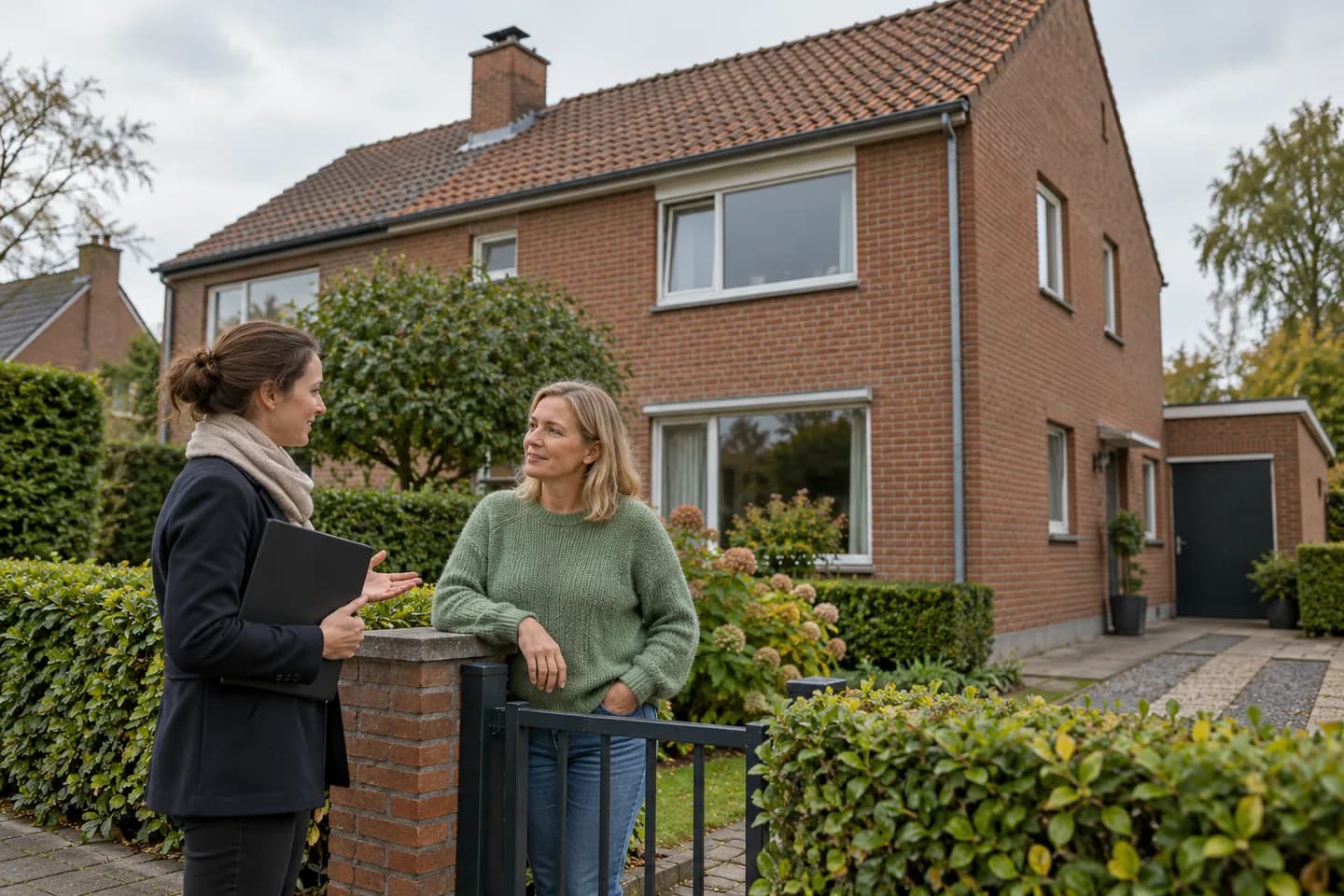 Préparation de la visite avec la propriétaire d’une maison en Flandre