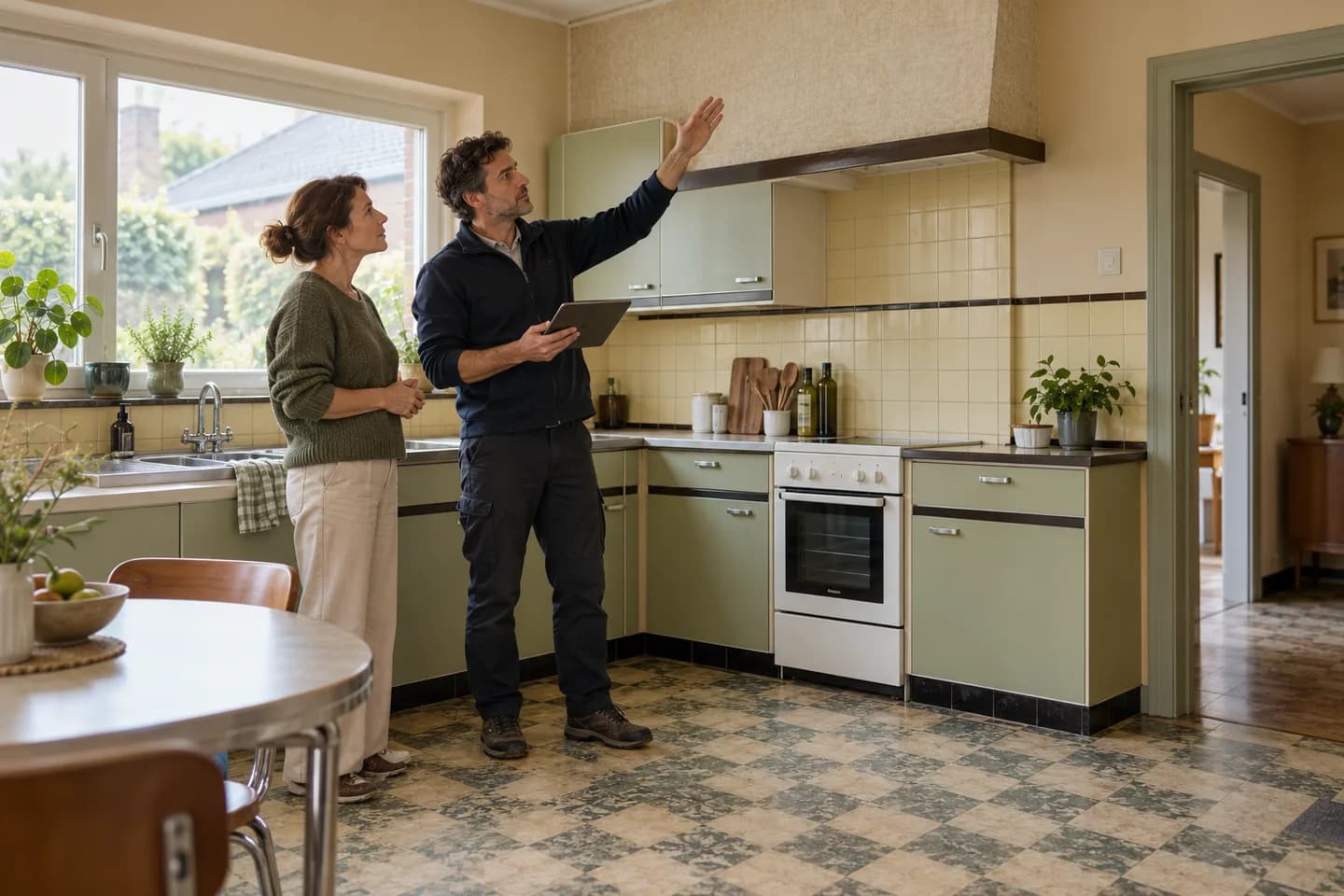 Voorbereiding van een inventaris in een te renoveren woning