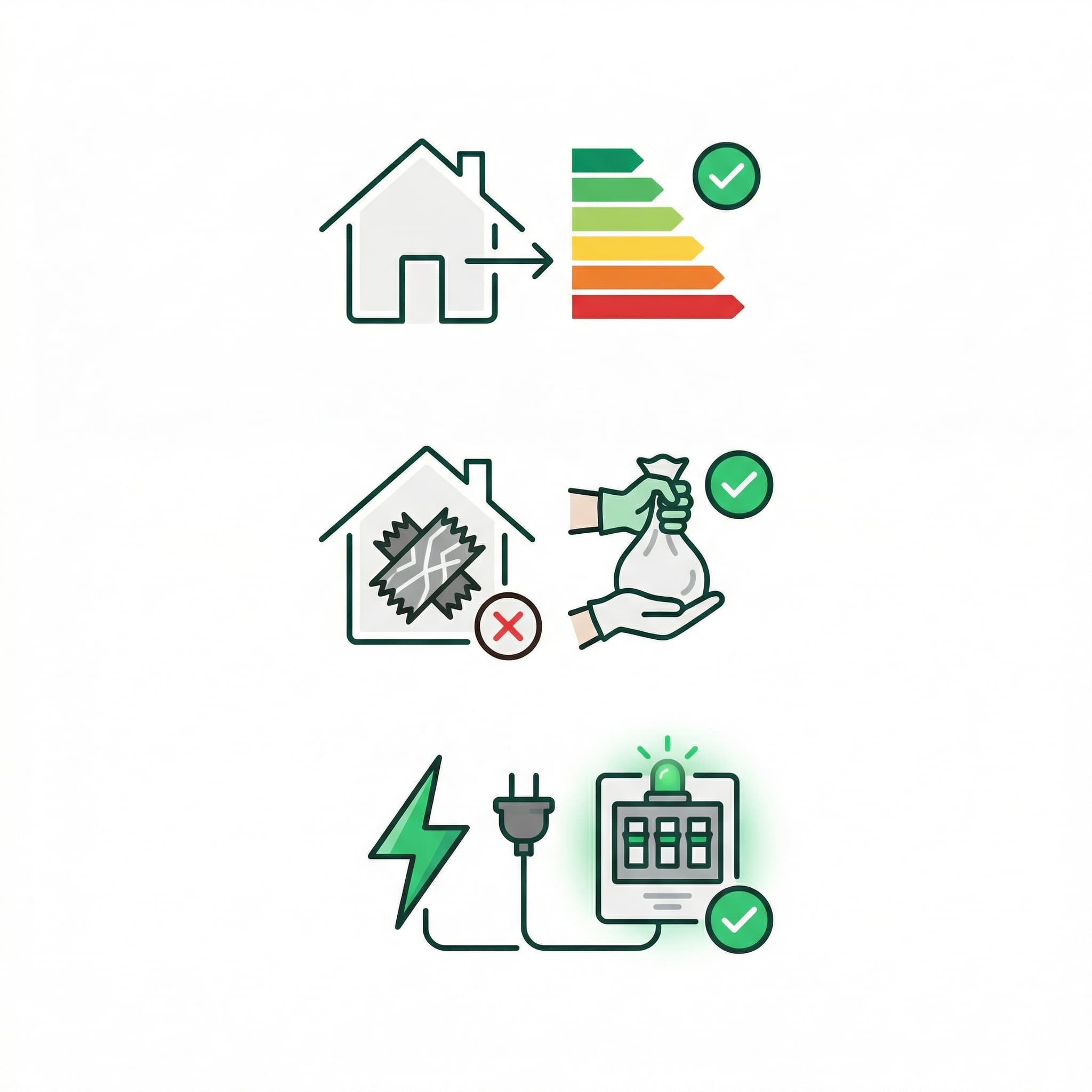 Certifications immobilières : PEB, contrôle électrique et inventaire amiante